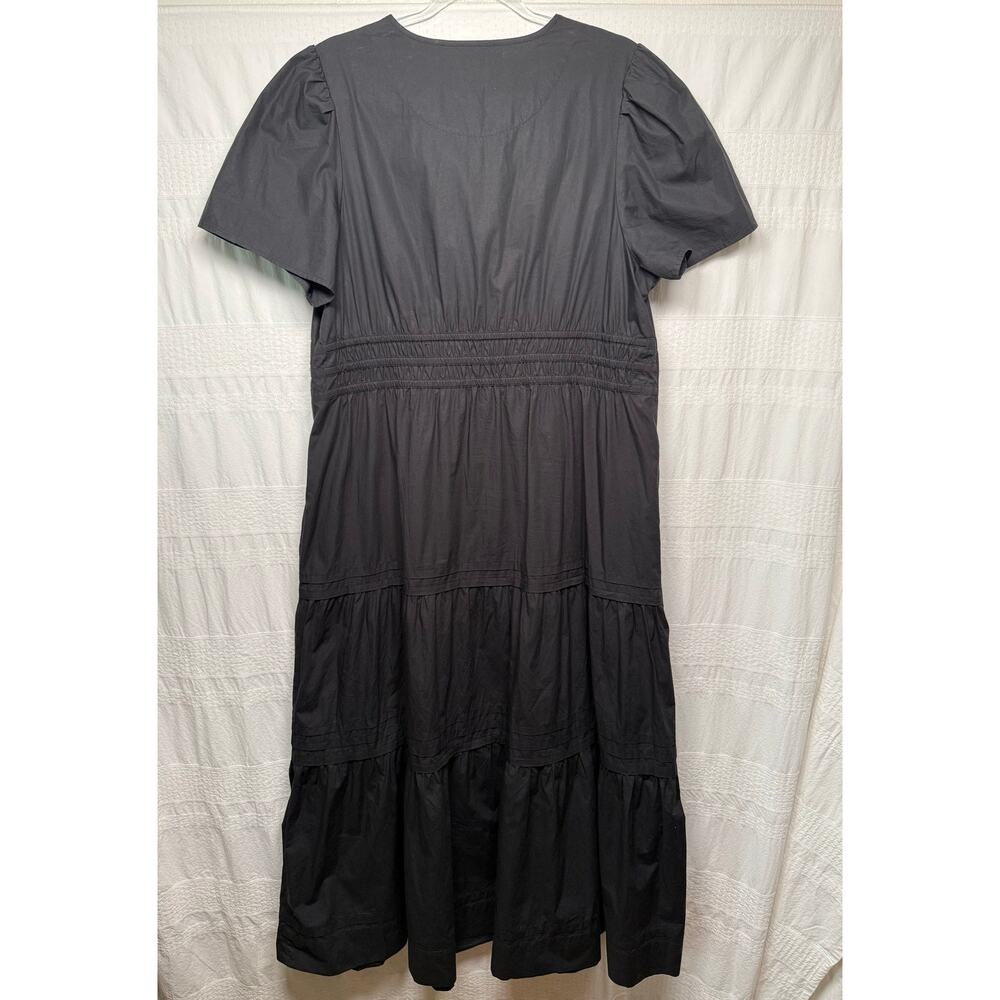 Quince 100% Organic Cotton Tiered Maxi Dress, Black, Size XL - Excellent! - Picture 2 of 5